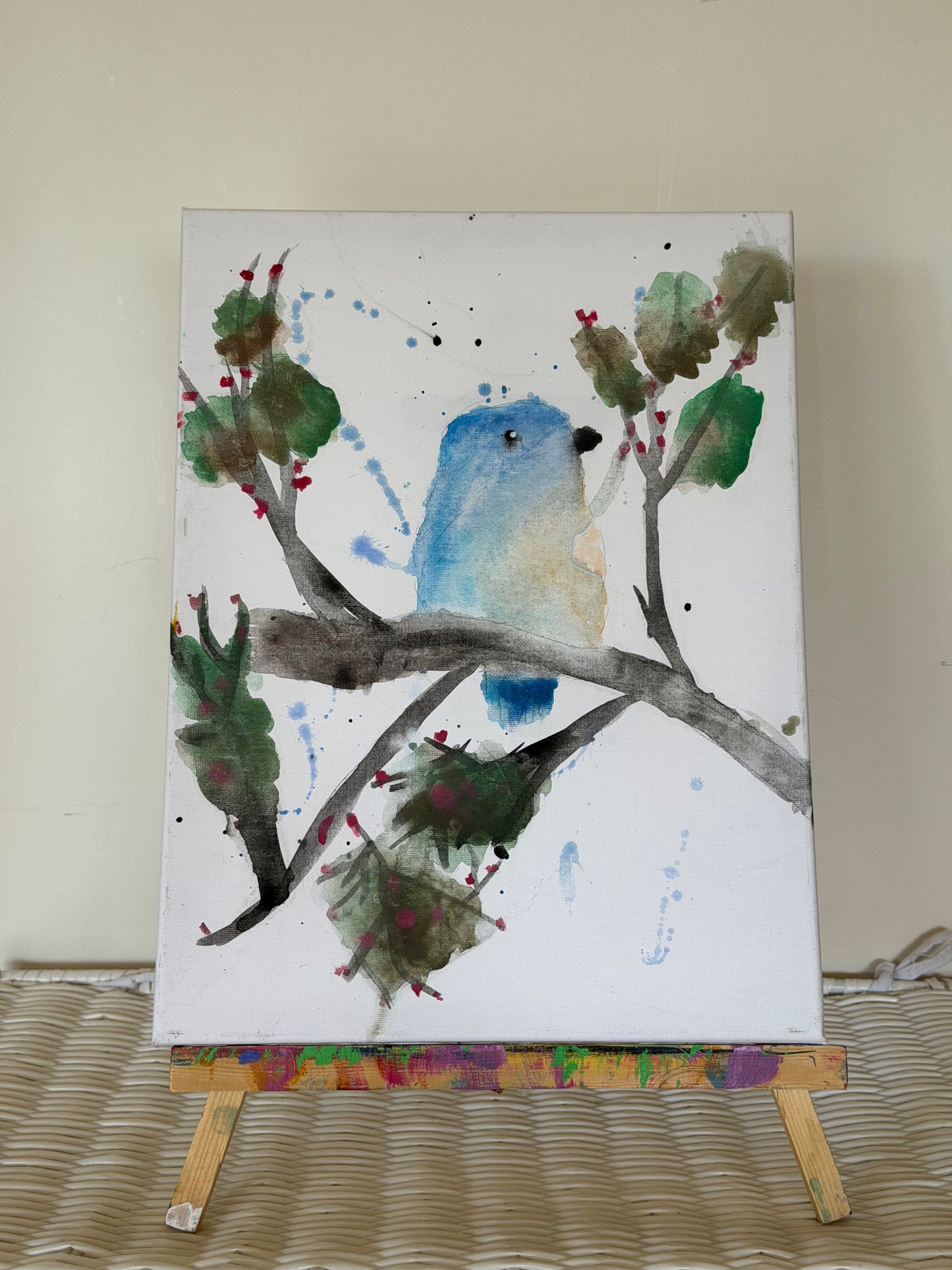 blue feathered friend